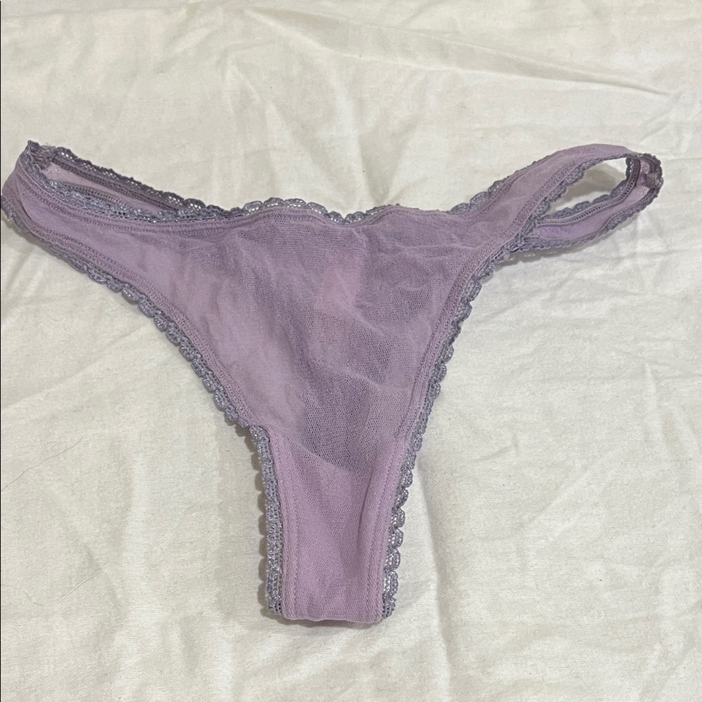 Victoria's Secret Lavender Sheer Mesh Thong